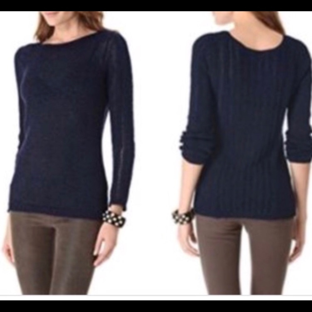 NWT Rachel Zoe M Navy blue Karla tunic sweater …